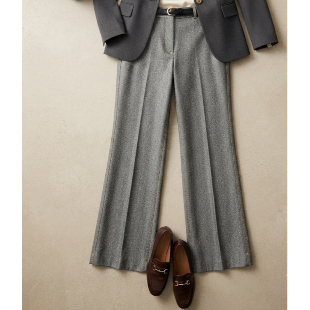 Banana Republic Gray Wide-Leg Trousers - Picture 1 of 10